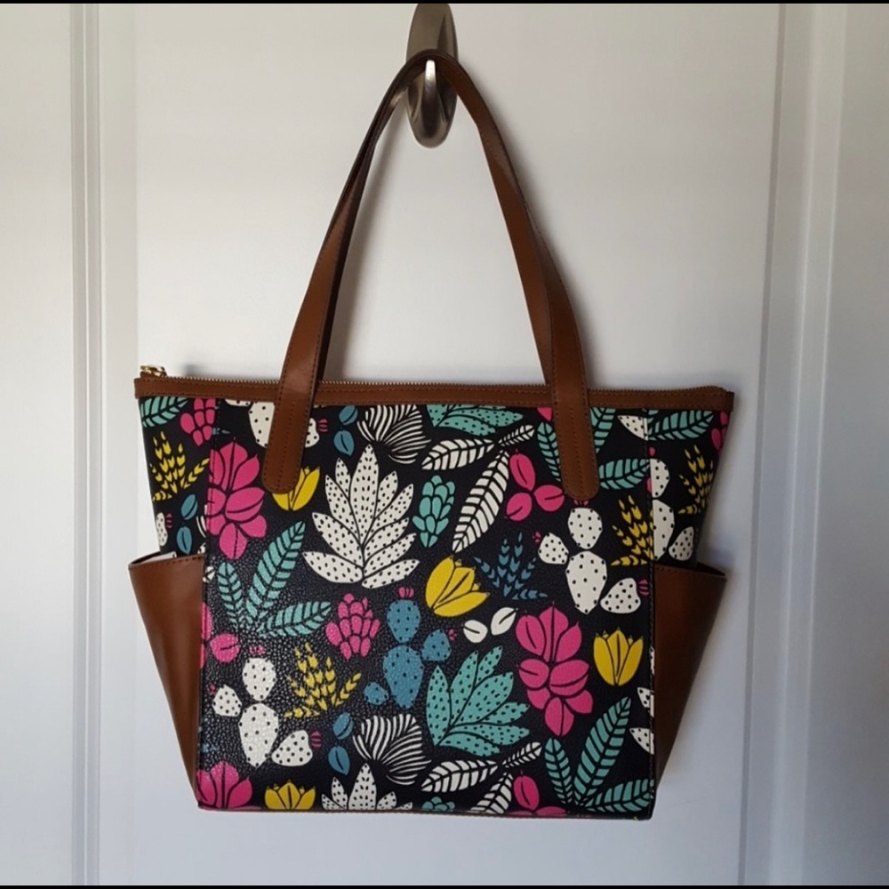 Fossil Mimi Shopper Bag in Dark Floral